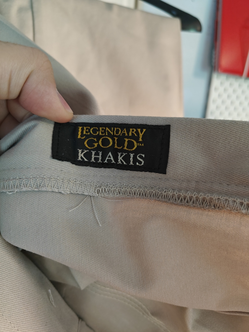 NWT Vintage Rustler Men’s Double Pleated Khaki Chinos in Light Beige - Picture 5 of 6
